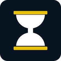 Hourglass Glyph Two Color Icon vector