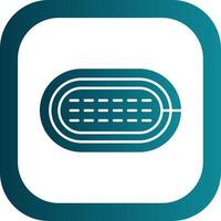 Running Track Glyph Gradient Round Corner Icon vector