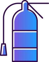 Extinguisher Gradient Filled Icon vector