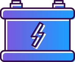 Car Battery Gradient Filled Icon vector