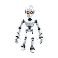 bianca metallo robot. png