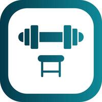 Dumbbell Glyph Gradient Round Corner Icon vector