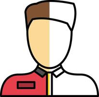 Bellboy Filled Half Cut Icon vector