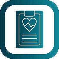 Daily Health App Glyph Gradient Round Corner Icon vector