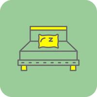 Pillow Filled Yellow Icon vector