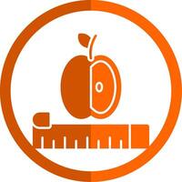 Diet Glyph Orange Circle Icon vector