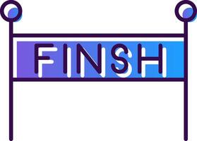 Finish Line Gradient Filled Icon vector