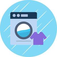 Laundry Flat Blue Circle Icon vector