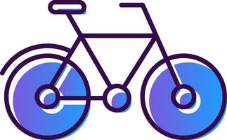 Bicycle Gradient Filled Icon vector