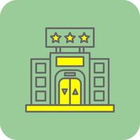 Elevator Filled Yellow Icon vector