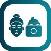 Skin Care Glyph Gradient Round Corner Icon vector