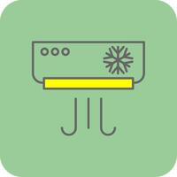 Air Conditioner Filled Yellow Icon vector