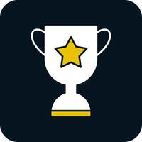 Trophy Glyph Two Color Icon vector