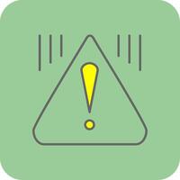 Warning Filled Yellow Icon vector