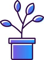 Plant Gradient Filled Icon vector