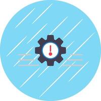 Risk Management Flat Blue Circle Icon vector