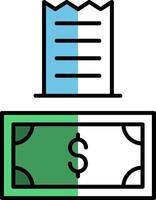 Payment Filled Half Cut Icon vector