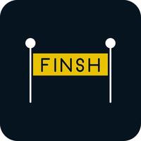 Finish Line Glyph Two Color Icon vector