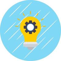 Solution Flat Blue Circle Icon vector