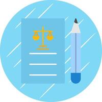 Legal Flat Blue Circle Icon vector