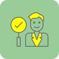 Recruitment Filled Yellow Icon vector