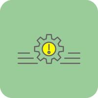 Risk Management Filled Yellow Icon vector