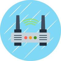 Wifi Router Flat Blue Circle Icon vector