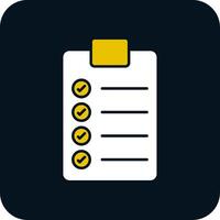 To Do List Glyph Two Color Icon vector