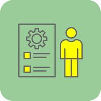 Responsability Filled Yellow Icon vector