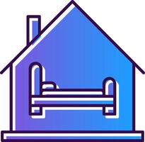 Room Gradient Filled Icon vector