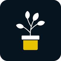 Plant Glyph Two Color Icon vector