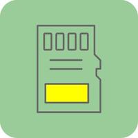 Sd Card Filled Yellow Icon vector