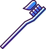 Toothbrush Gradient Filled Icon vector