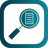 Audit Glyph Gradient Round Corner Icon vector