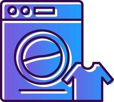 Laundry Gradient Filled Icon vector