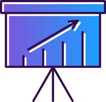 Presentation Gradient Filled Icon vector