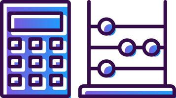 Abacus Gradient Filled Icon vector