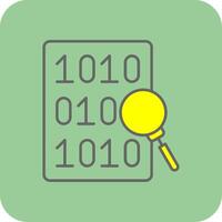 Code Search Filled Yellow Icon vector