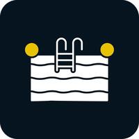 Swimming Pool Glyph Two Color Icon vector