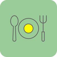 Cutlery Filled Yellow Icon vector