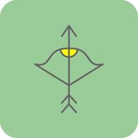 Crossbow Filled Yellow Icon vector