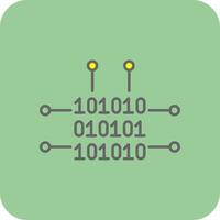 Binary Code Filled Yellow Icon vector