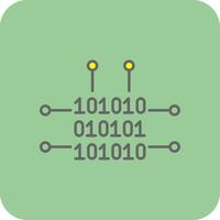 Binary Code Filled Yellow Icon vector