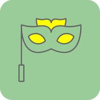 Eye mask Filled Yellow Icon vector