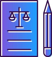 Legal Gradient Filled Icon vector