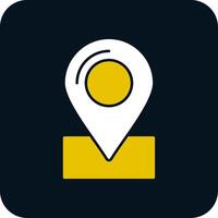 Map Glyph Two Color Icon vector