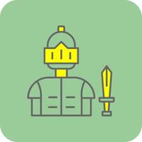 Knight Filled Yellow Icon vector