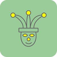 Jester Filled Yellow Icon vector