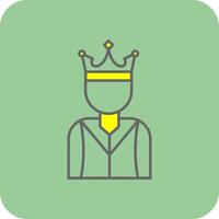 Prince Filled Yellow Icon vector