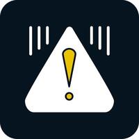 Warning Glyph Two Color Icon vector